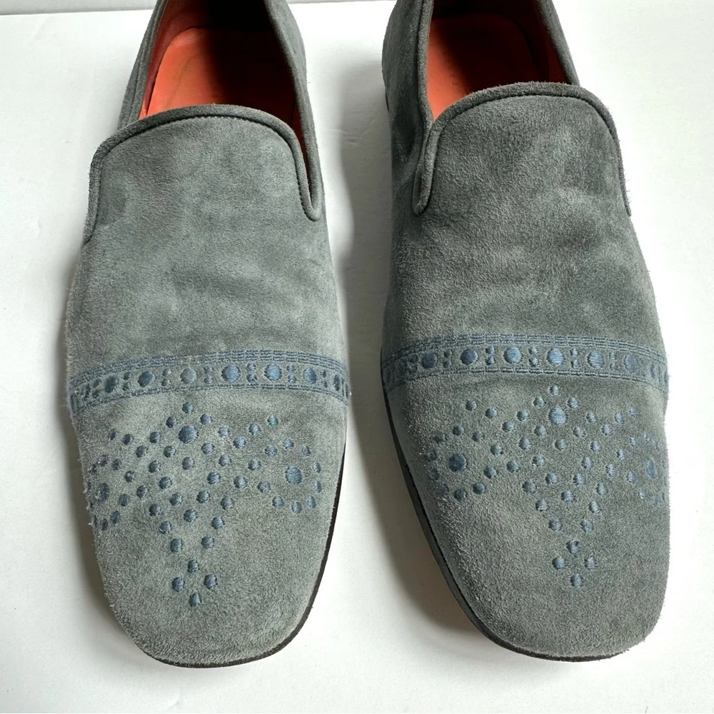 Stubbs & Wootton with Artist Proof Blue Suede Men’s Loafers 12